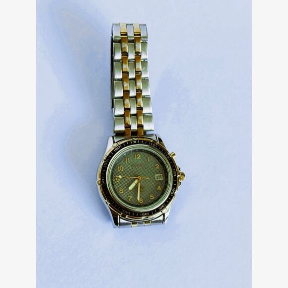 Fossil Star Master Women LU-2537 SS Gold Chrome Dive Watch 50M Business Casual - Picture 8 of 15